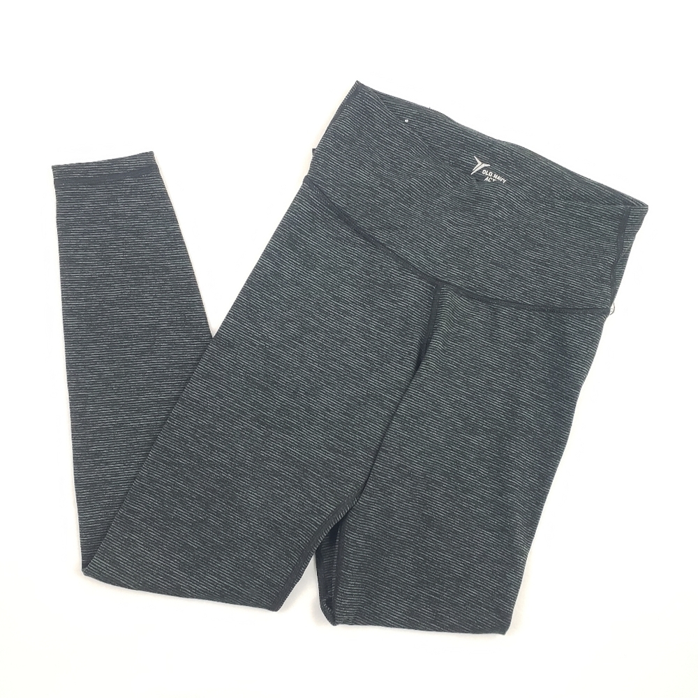 Old Navy Active Go Dry Striped High Rise Leggings Women's Size Medium